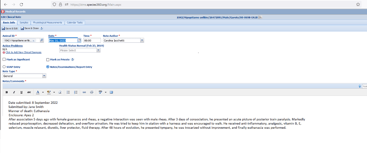 A screenshot of the 